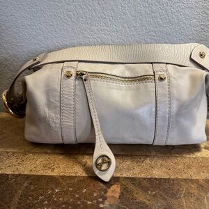 Francesco Biasia Cream Leather Hobo Bag